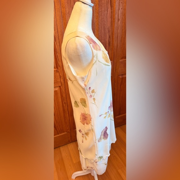 NWT Jeffrey & Dara Dress Womens 8 Evenings by Tom Barra Ivory Lace Sheer Lined - Picture 8 of 16